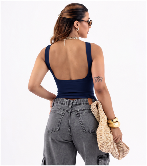 BLUSA LUCIANA DECOTE COSTAS SUPLEX