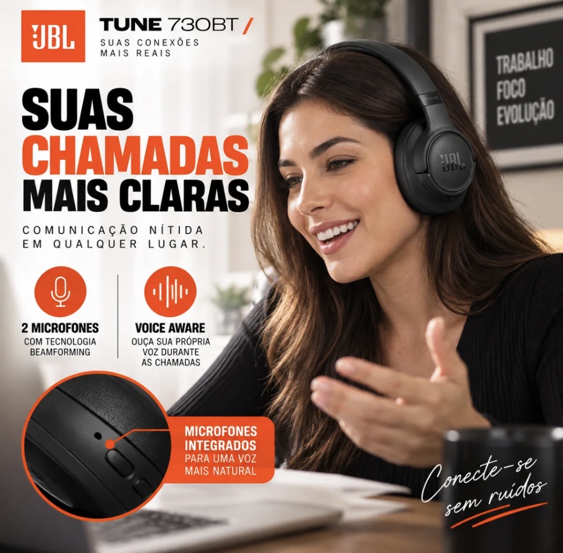 FONE JBL TUNE 730BT PRETO