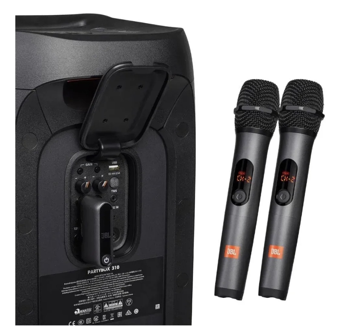 KIT 2 MICROFONES JBL PARTYBOX WIRELESS MIC