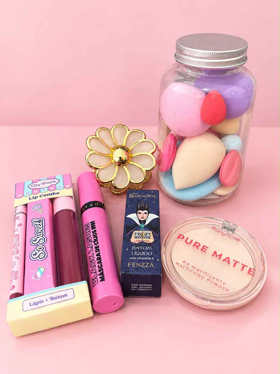 KIT ENCANTO ROSA – MAQUIAGEM E ACESSÓRIOS FEMININOS